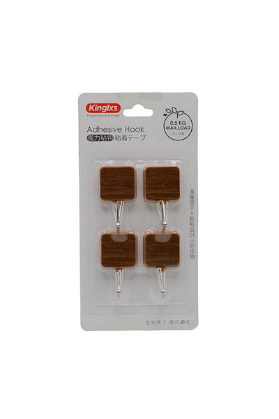 Generic 4-piece moisture-resistant hooks for hanging keys and tools