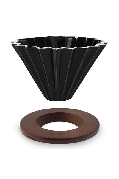 MIBRU Coffee ciramic dripper zigzag v01 1-2 cups black