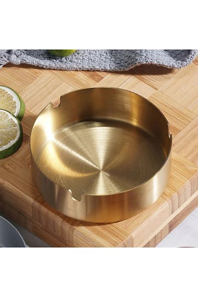 Vadi Gold Color Stainless Steel Bowl 12 cm - Large Size Round Stylish Kitchen Serving Presentation Container