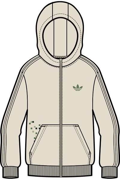 adidas Φούτερ Gfx Fz Hoodie Λευκό Jz9932