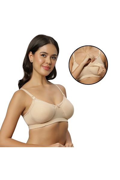 Tummy Women's Soft Comfortable Lightly Padded Bamboo Cotton Non-Padded Nursing & Maternity Bra