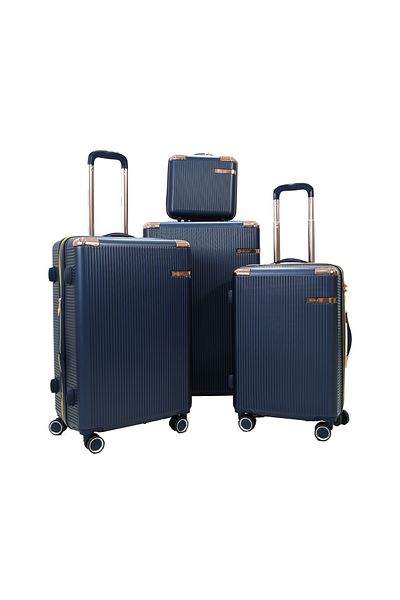 MORANO 5-piece luggage set with 4 wheels, solid and modern design