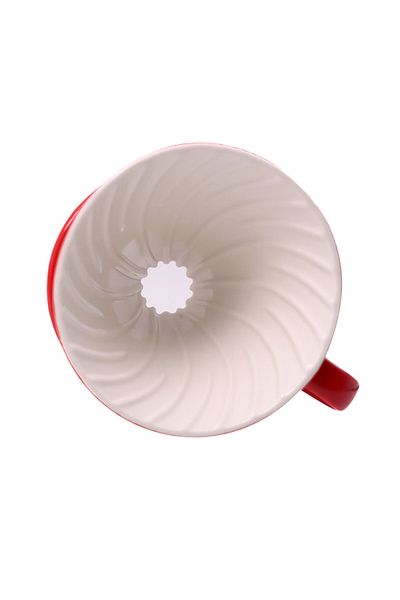 MIBRU Coffee ceramic dripper dual color v02 red