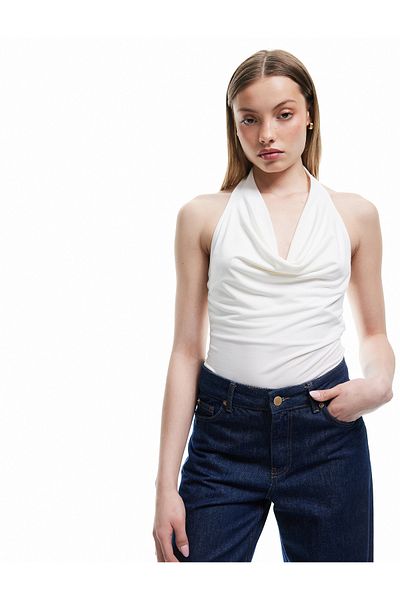 Koton New Season Degaje Collar Sleeveless Slim Fit Blouse