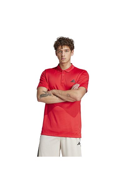 adidas Train Essentials Men's Red Polo T-Shirt (Jp4955)