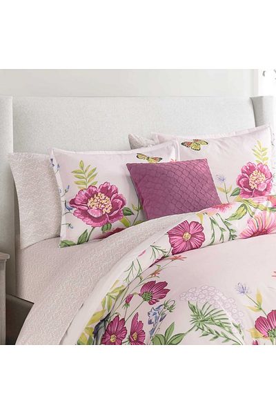 Orange Bed & Bath Meadow Floral | 8-Piece Single Duvet Set