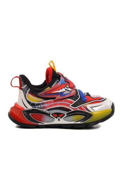 pepino Black Red Velcro Unisex Kids Sneakers 1943 P