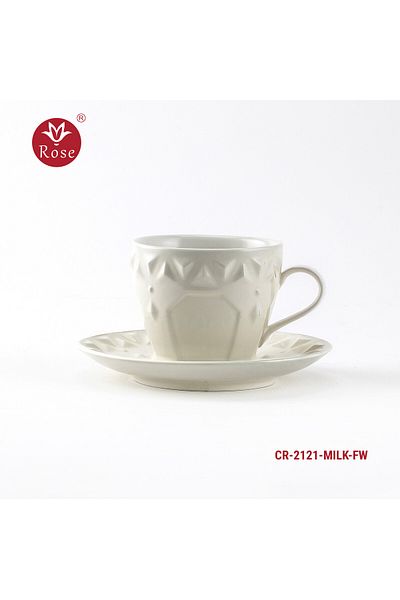 Rose CR-2121-12-Piece Porcelain Cup Set