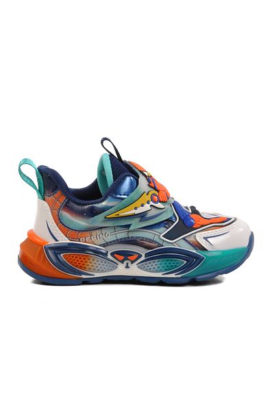 pepino Navy Blue Green Velcro Unisex Children's Sports Shoes 1943 P