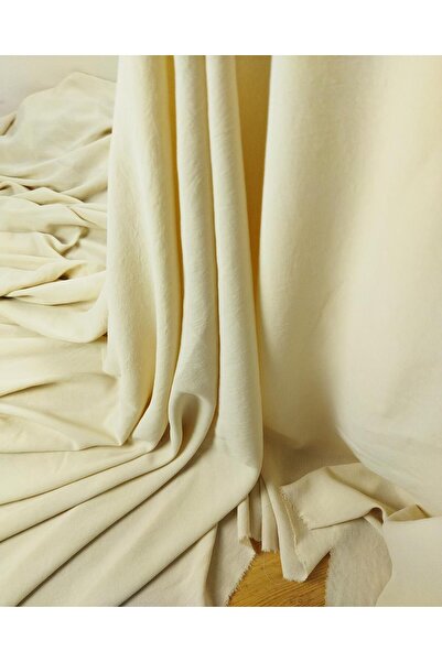 Kumaş Parça Бежевий колір, тонкий креп, ширина: 140