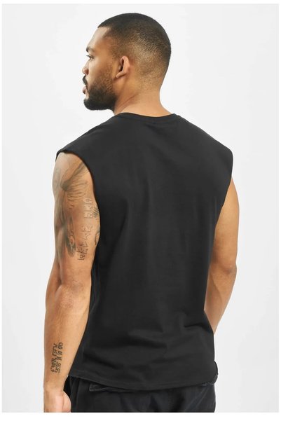 ALCİNOUS Black Men's Cotton Training Sports Athlete Sleeveless Oversize T-Shirt