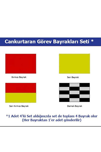 ÇELİKONLİNE Can Kurtaran Bayrak Takımı 70cm x 105cm