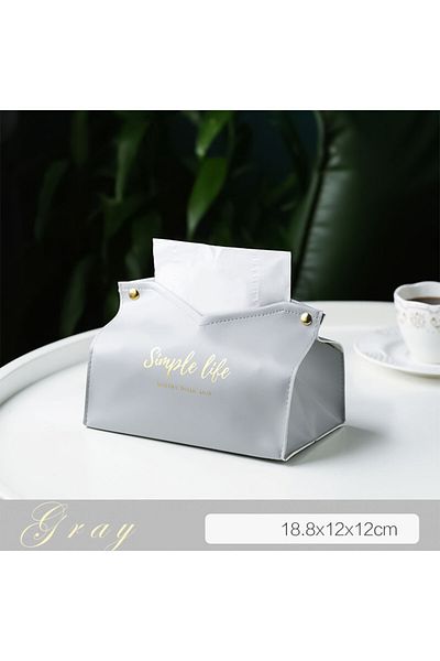 Generic Leather tissues bag gray