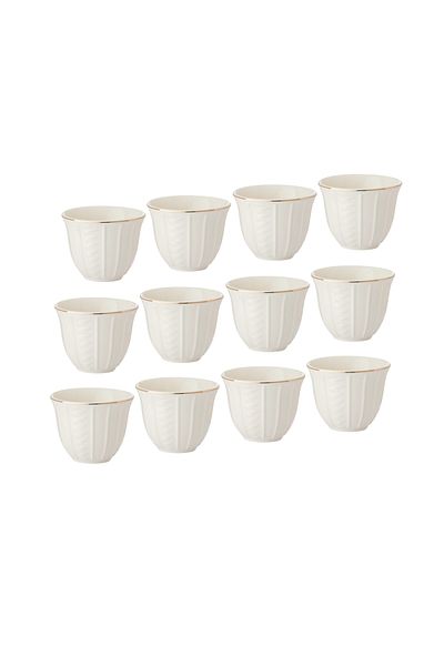 Dania Saudi coffee cups made of pure porcelain with beautiful and modern engravings in gold.