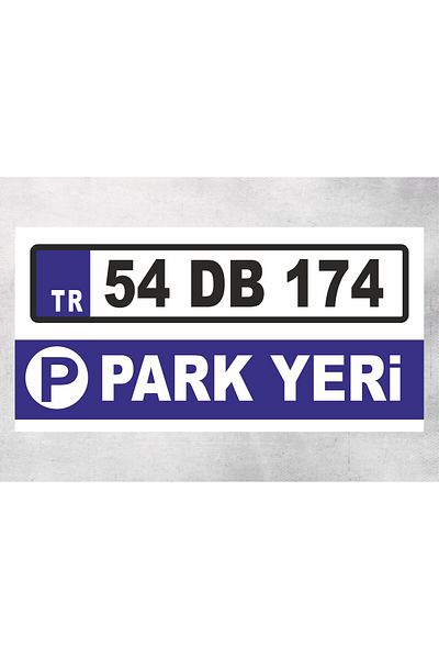 zafrakreklam Personalizable Parking Sign Plate 40X20 cm Polycarbonate