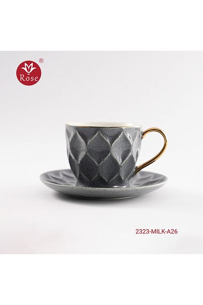 Rose CR-2323-12-Piece Porcelain Cup Set