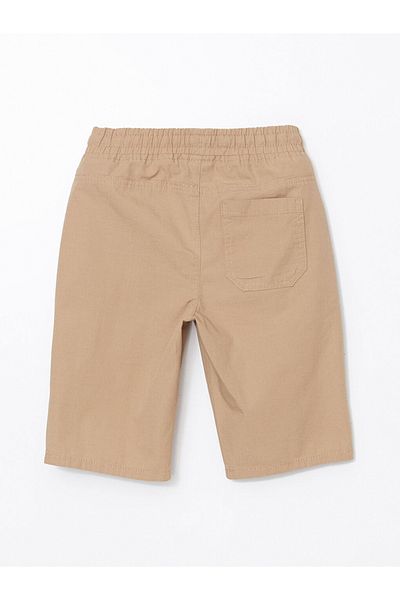 LC Waikiki Standard Mold 100% βαμβακερό ύφασμα Gabardine Βερμούδα για αγόρια με ελαστική μέση και κορδόνια
