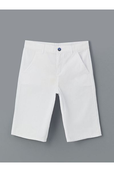 LC Waikiki Standard Mold 100% Cotton Gabardine Fabric Adjustable Waist Elastic Boy Shorts