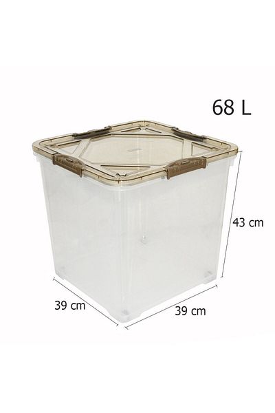 Generic 68L Multipurpose Plastic Storage Box with Wheels