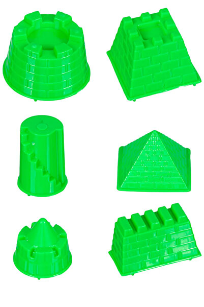 Elektrohold قالب رمل حركي أخضر 6 قطع