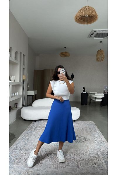 Buket Teke Fusta Saks Blue Camisole