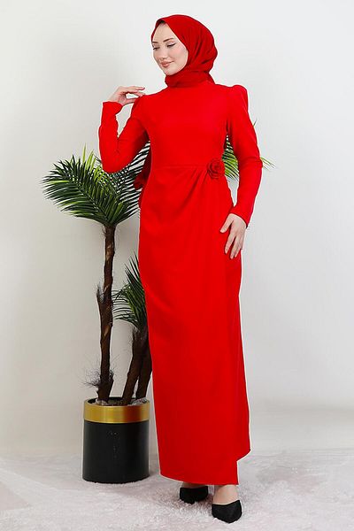 GİYZAMİLA Rose Dress Red