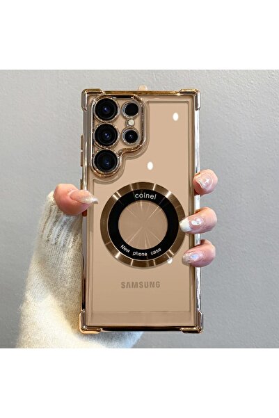 Choice جراب فاخر مطلي بالذهب من ماج سيف لهواتف سامسونج S25 ألترا، متوافق مع S25 إيدج، S24 ألترا، S23 FE، S22 بلس، S21 20