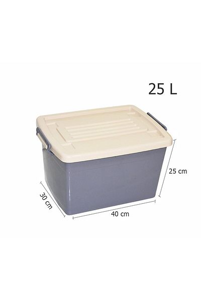 Generic 25L Multipurpose Plastic Storage Box with Wheels