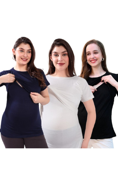Tummy Pack of 3 Soft & Comfortable Maternity & Nursing Pullon Top for Women