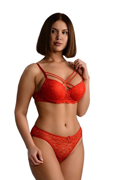 AKALA Marbling Unfilled Double Cross String Bra Panty Set 6014-8011 (Unpadded)