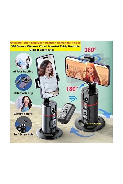 Uygun Uzaktan Kumandalı Yüz Takip Eden Otomatik Tripod-360 Derece Dönme