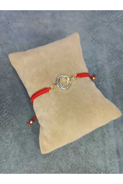 Mos Tespih Altın Renk Ay Yıldızlı Makrome Örgü Bileklik