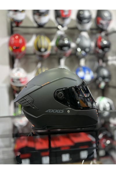 AXXIS HAWK SV EVO MAT SİYAH ( ŞEFFAF VİZÖRLÜ )