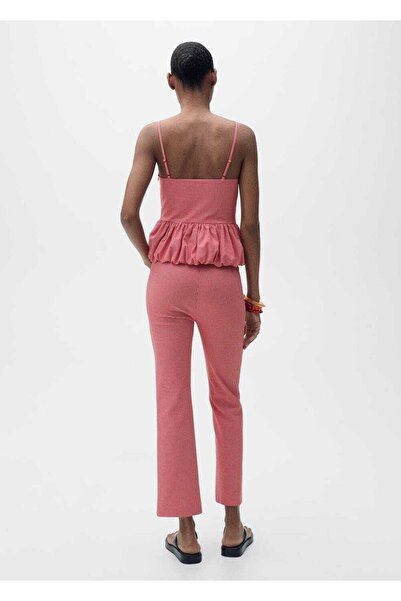 MANGO Woman Pötikareli Cropped Pantolon