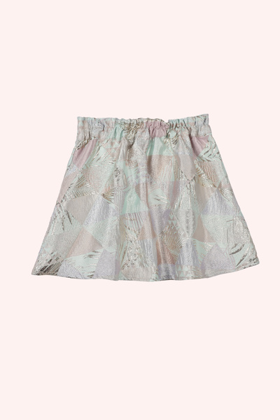 Panço Girl's Zippered Skirt Flounce Lilac Skirt