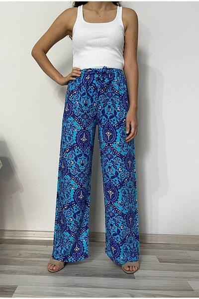 520CK Summer Viscose Women's Trousers - Wide Leg Plaszo