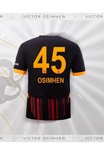 yenteks Gala-tasaray. Ossimhen. Siyah Deplasman  24/25 Sezon Yetişkin Futbol Forması