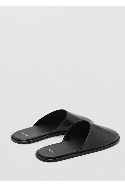 MANGO Woman Leather Shoes with Open Back