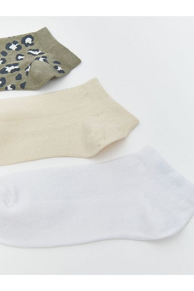LC Waikiki Lcw Dream Green Patterned Women's Booties Socks 5-Pack