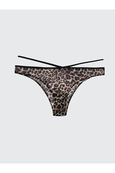 LC Waikiki Lcw Dream Brown Leopard Print Fancy Brazilian Panties