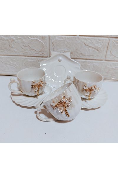 decovien 6 Personality Pearl Model Porcelain Tea Set