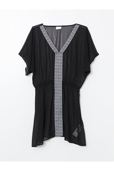 LC Waikiki Create Your Style from Uzg Store |   Women's Beach Dress with V-Neck Pattern