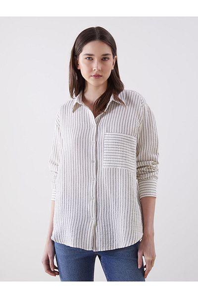 LC Waikiki Lcw Vision Striped Muslin Women's Shirt