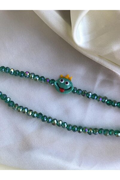 PEONY peonyofficiall Kurbağa Cam Murano Ve Yeşil Kristal Telefon Charmı Telefon Ipi