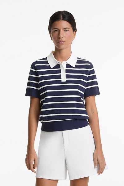 Oysho Short sleeve knit polo shirt