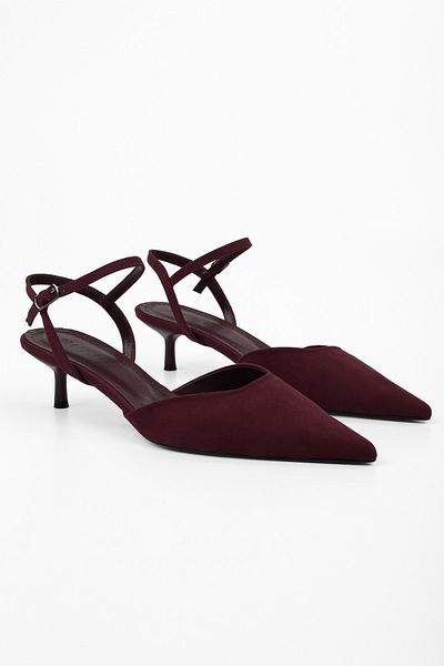 Shoeberry Women's Raphael Burgundy Suede Stiletto