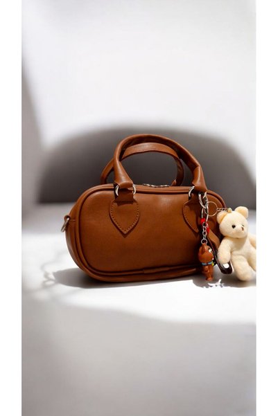 shop Puffy Charm Tan Women's Handbag, Cross Shoulder Bag