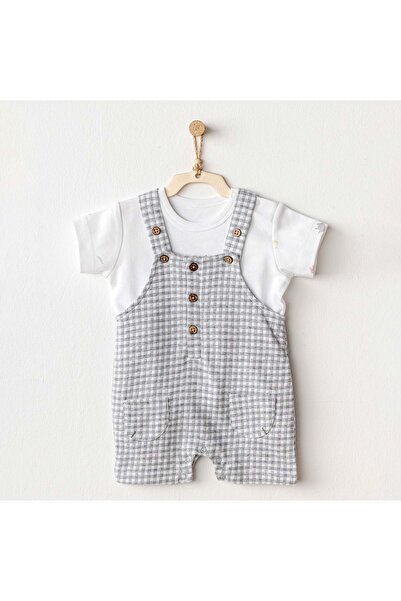 andywawa Ac25804 Jumpsuit Set Little King Salopet Suit Gray