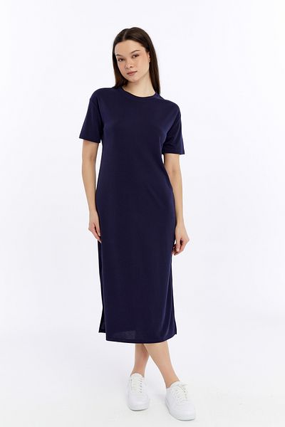 Maison La Femme Rochie maxi pentru femei - în stil largi cu mâneci scurte și detalii