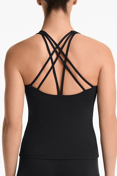 Oysho Comfortlux long multi-strap tank top with cups